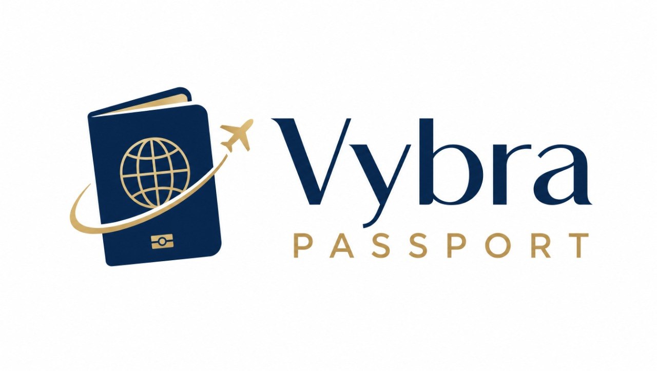 Vybra Passport — the logo Bert designed